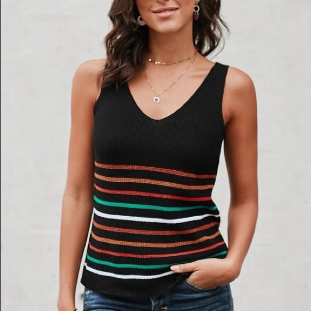 NWT Striped Knit Top